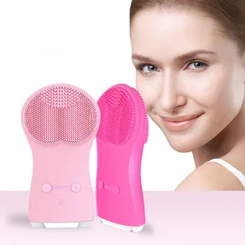 

Silicone Cleansing Electric Face Washing Ultrasonic Vibration Beauty Instrument Cleaning Brush Waterproof Artifact
