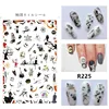 1pc Halloween water transfer nail art stickers decals nails decorations manicure tools pumpkin skull design 3