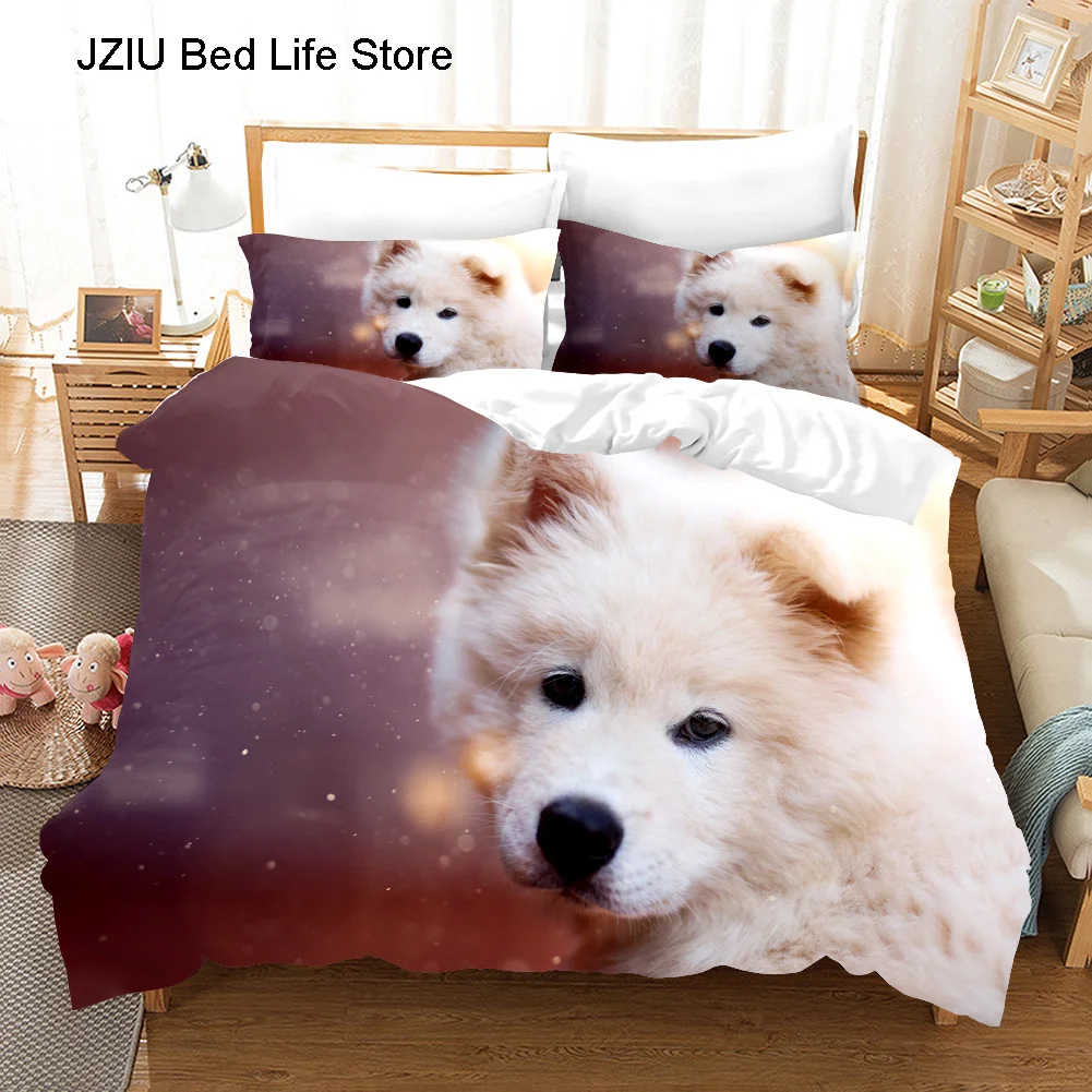 3D Samoyed ħ Ʈ Pillowcase Ʈ ü  ŷ ħ ħ ٰ ̺ Ŀ Ʈ