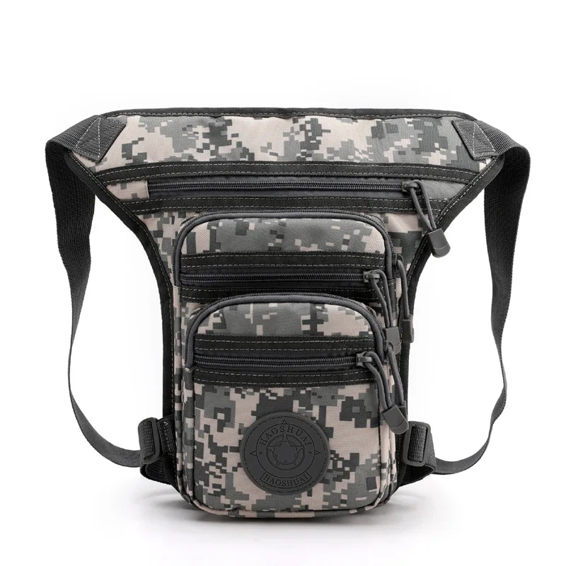 Серый Тактическая Сумка для ног fannypack heuptas mannen водонепроницаемая сумка на талию для денег сумка на поясном ремне saco cintura homem bolso pecho hombre облегающие сумки - Цвет: Серый