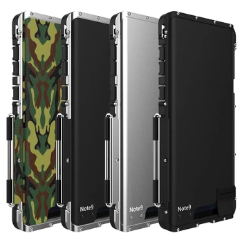 

R-JUST ShockProof Case For Samsung Galaxy Note 8 9 10 Flip Aluminum Metal King Iron Man Protective Armor Case for S8 S9 S10 plus