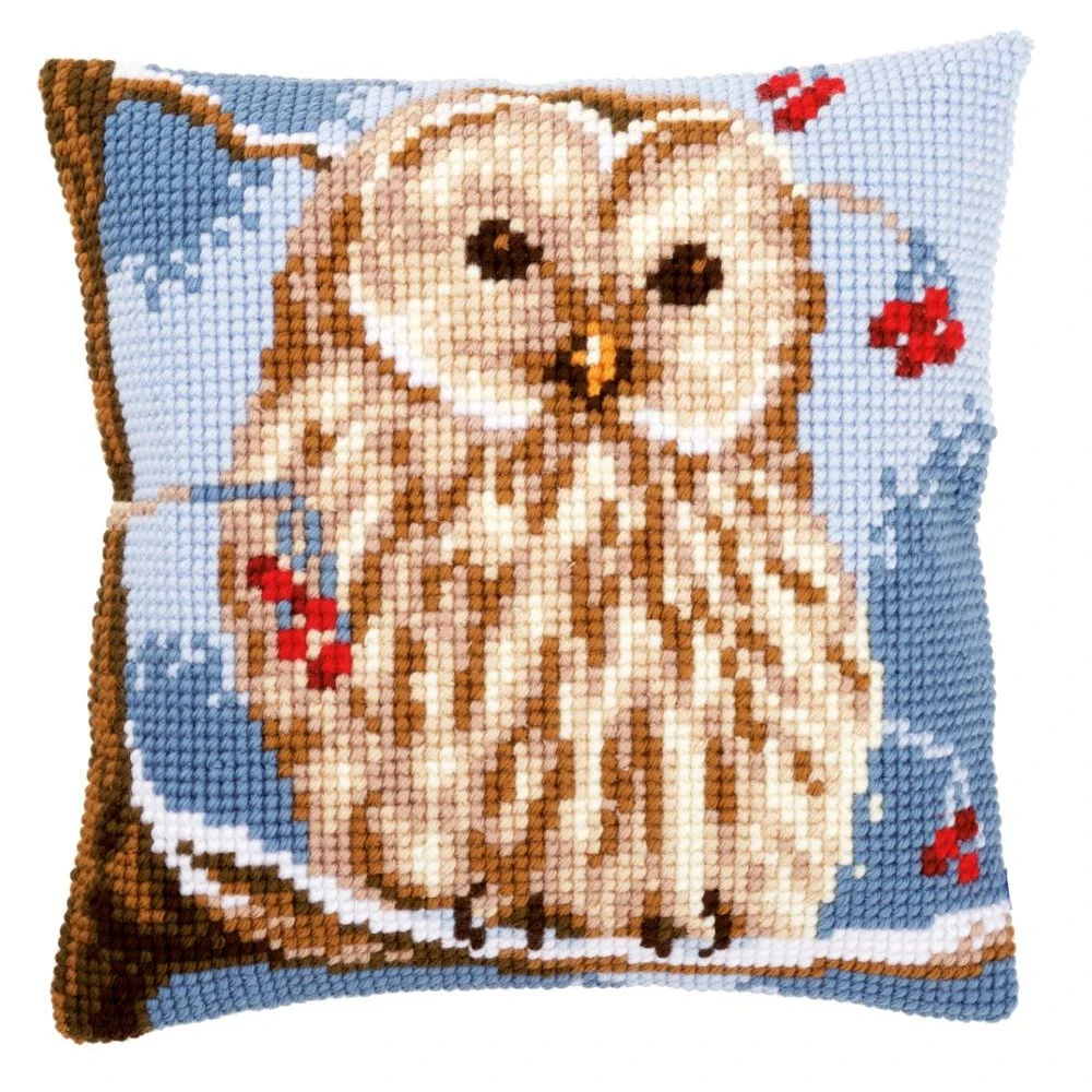 Latch Hook kits Pillow Animal Owl Diy Handmade Printed Canvas Cushion Kits DIY Unfinished accessories | Дом и сад