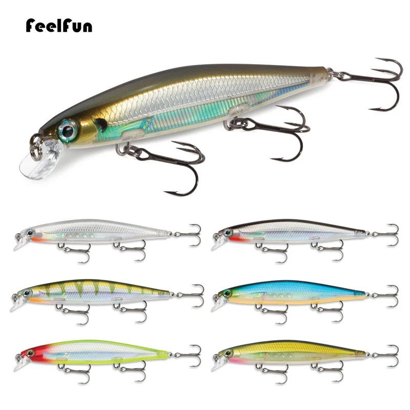

FeelFun 1PC Minnow Fishing Lures 13g 110mm peche en mer leurre peche Sinking Fishing Wobblers Lure with BKK hooks
