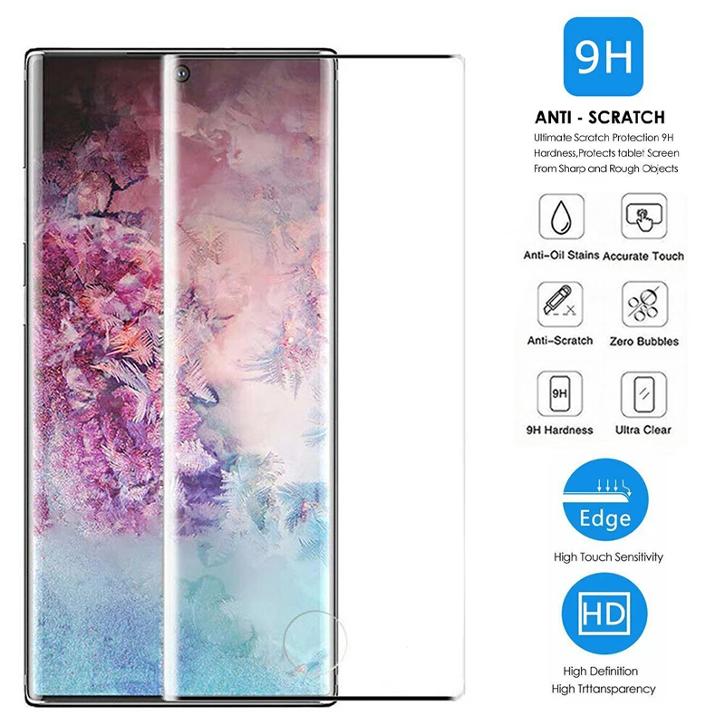 

Pohiks For Samsung Galaxy Note 10 Plus Tempered Glass Film 6D Curved Screen Protector For Samsung Galaxy Note 10 plus Glass Film