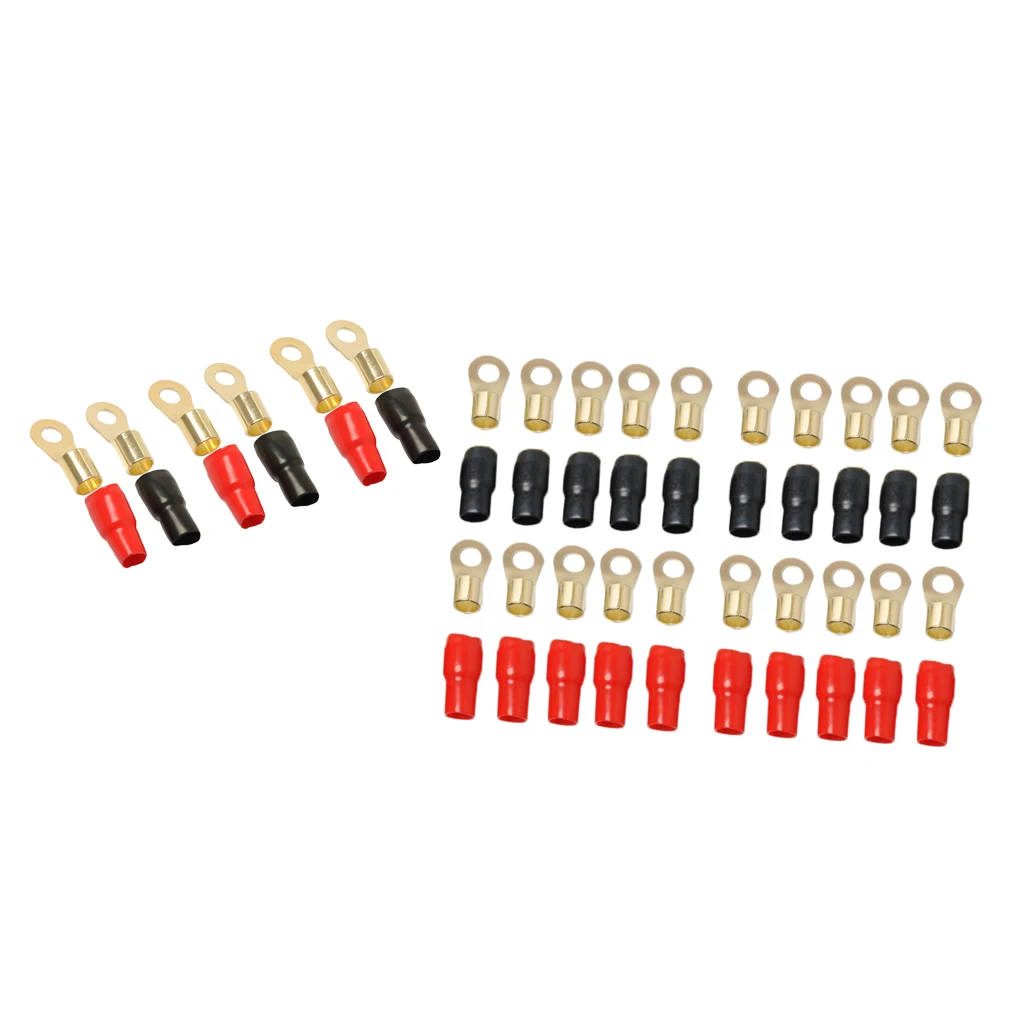 13 Pairs 4/1/0 AWG Electrical Ring Terminal Wire Connector Gold-plated Brass