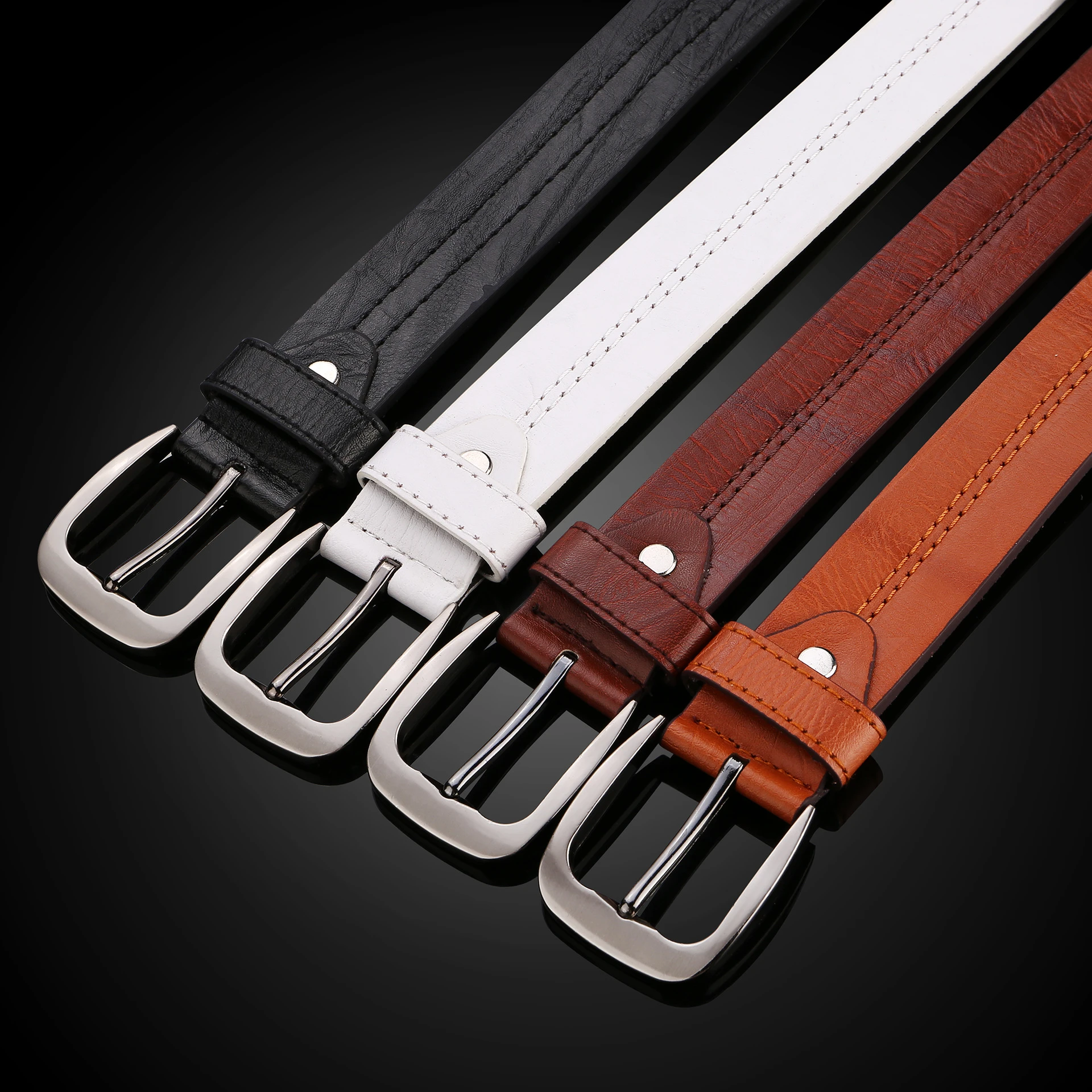 new men's pin buckle belt women's pin buckle belt simple youth jeans belt wild tide trousers in stock 2021 cool belts for men