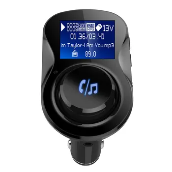

Car MP3 Player BC28 Wireless FM Modulator Hands-free Bluetooth FM Transmitter Dual USB Charging 3.1A Support U Disk