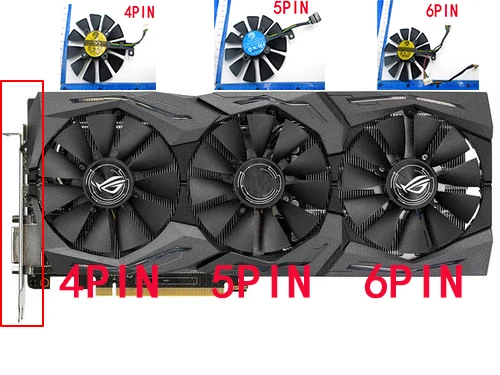 Новый охлаждающий вентилятор PLD09210S12M PLD09210S12HH для ASUS Strix GTX 1060 OC 1070 1080 1080Ti RX 480 GPU VGA