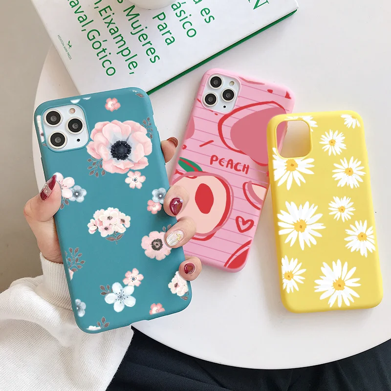 Цветы матовый мягкий чехол для Samsung Galaxy Note 20 S20 ультра S10 S9 плюс A41 A31 A51 A71 A20 A30 A20S A21S