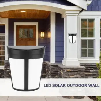 

6LED Solar Power Light Control Wall Lamp Outdoor Yard Path Security Lights