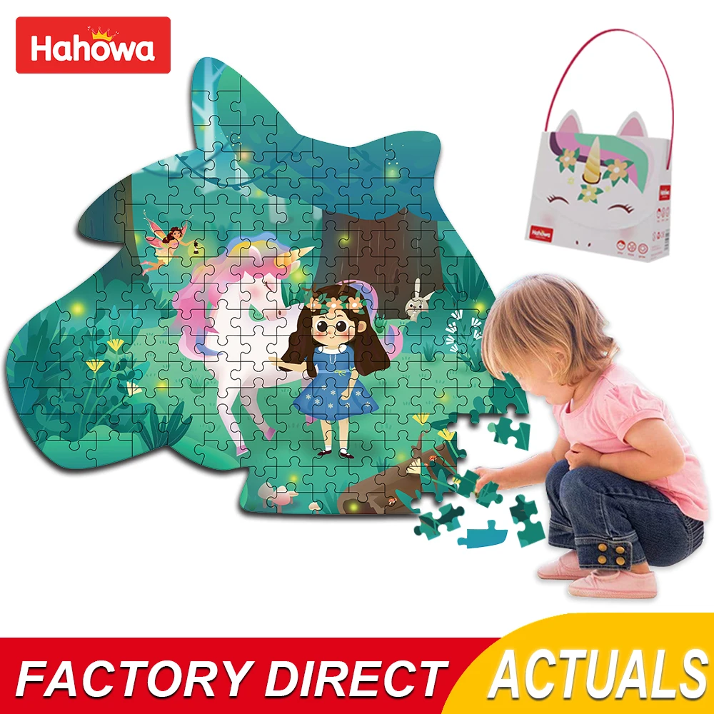 Unicorn Puzzle Cartoon Girls Princess Jigsaw Puzzle Diy Child Irregular Animal Educational Games Toys Xmas Gifts For Kids jigsaw puzzles educational puzzles mini jigsaw puzzle