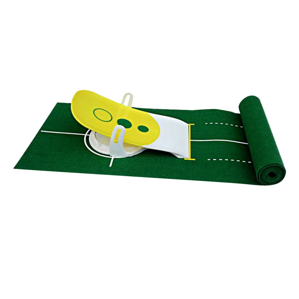 Professional Portable Roll Up Accurate Golf Club Putt Trainer Putting Green Mat Simulator Indoor Outdoor Training Aid Equipment