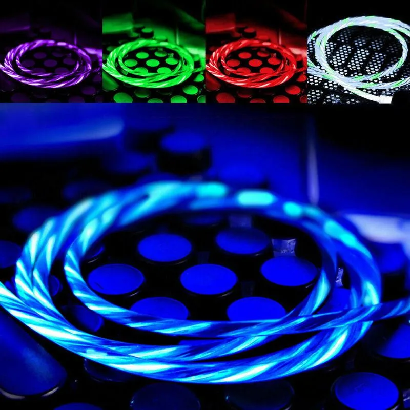 

LED Luminous Micro USB Type C Charging Cable For Samsung Galaxy A8 A8+ 2018 A3 2017 A5 2017 A7 2017 S7 Cell Phone Charger Cabel