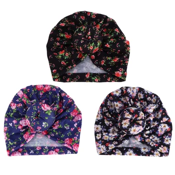 

3pcs Infants Cap Comfortable Breathable Baby Cap Printed Headscarf Cotton Headwear for Infants Baby