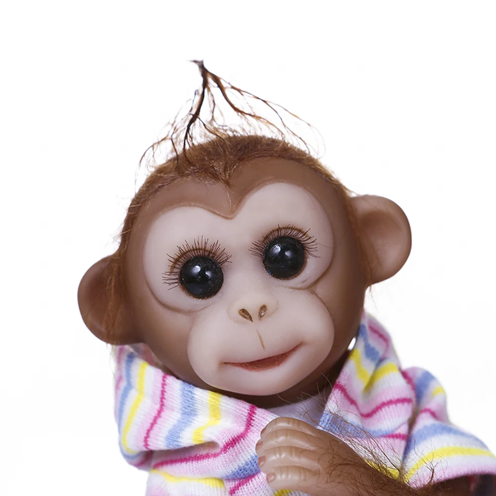 Силиконовая Реалистичная кукла обезьяны размер 8 дюймов ручная работа жива Reborn