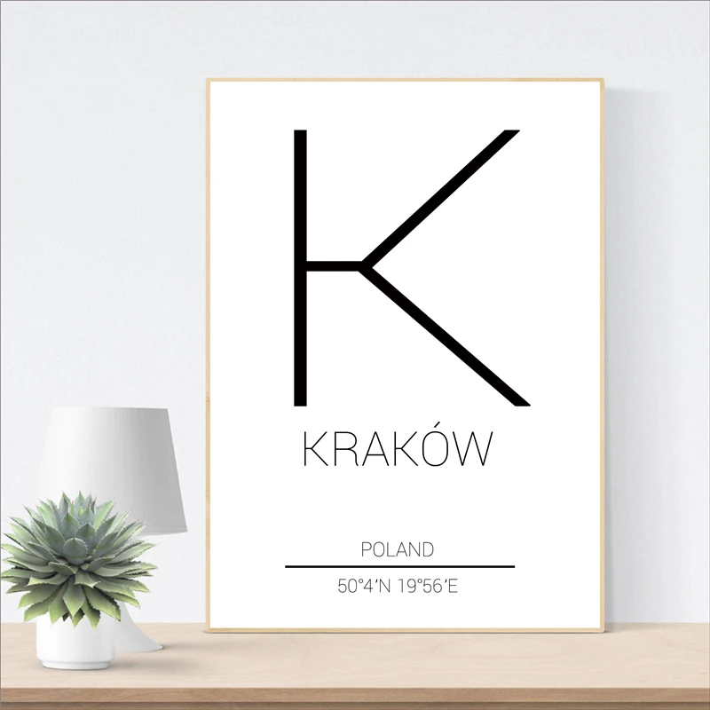 Krakow-Cracow-City-Street-Map-Poster-Modern-Canvas-Painting-Art-Prints-For-Poland-Living-Room-Home