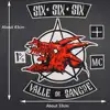 Six.six.six valle de sangre large embroidery punk biker Patches Clothes Stickers Apparel Accessories Badge ► Photo 2/6