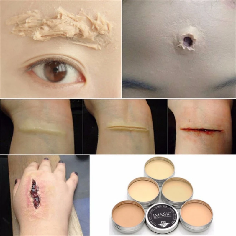 

Halloween Style Color Wound Scar Makeup Wax Stage Makeup Halloween Party Fake Wound Scars Wax Body Painting