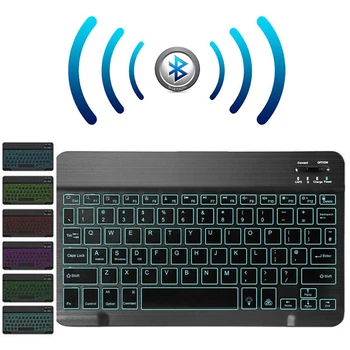 

Mini Wireless Keyboard Led 7 8 9 10 inch Bluetooth Keyboard For ipad Phone Tablet Rechargeable keyboard For Android ios Windows