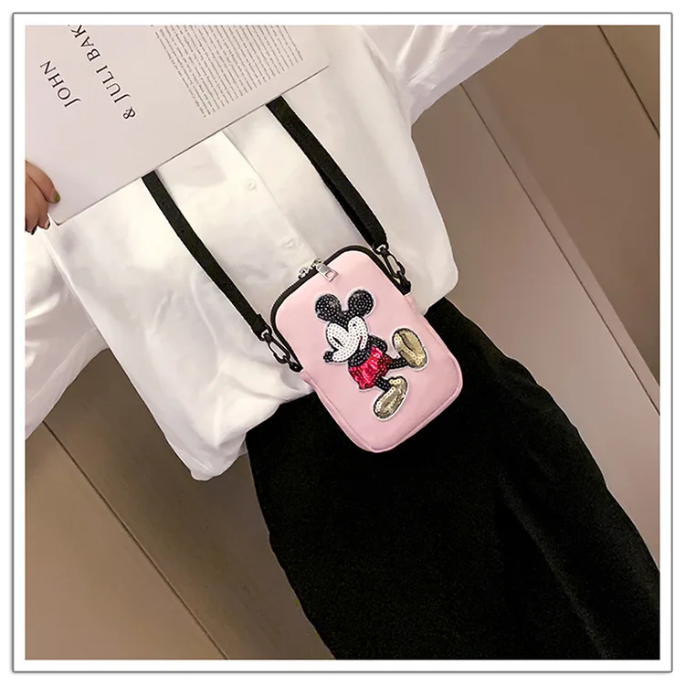 Disney shoulder bag Mickey mouse lady messenger shoulder cartoon bag female new casual messenger shoulder bag