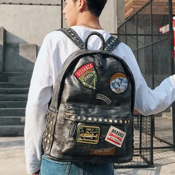 

Youth Backpack Fashion Couple Backpack Outdoor Travel Bag Street Bag Trend New Backpack Unisex Solid Softback Men Backpack