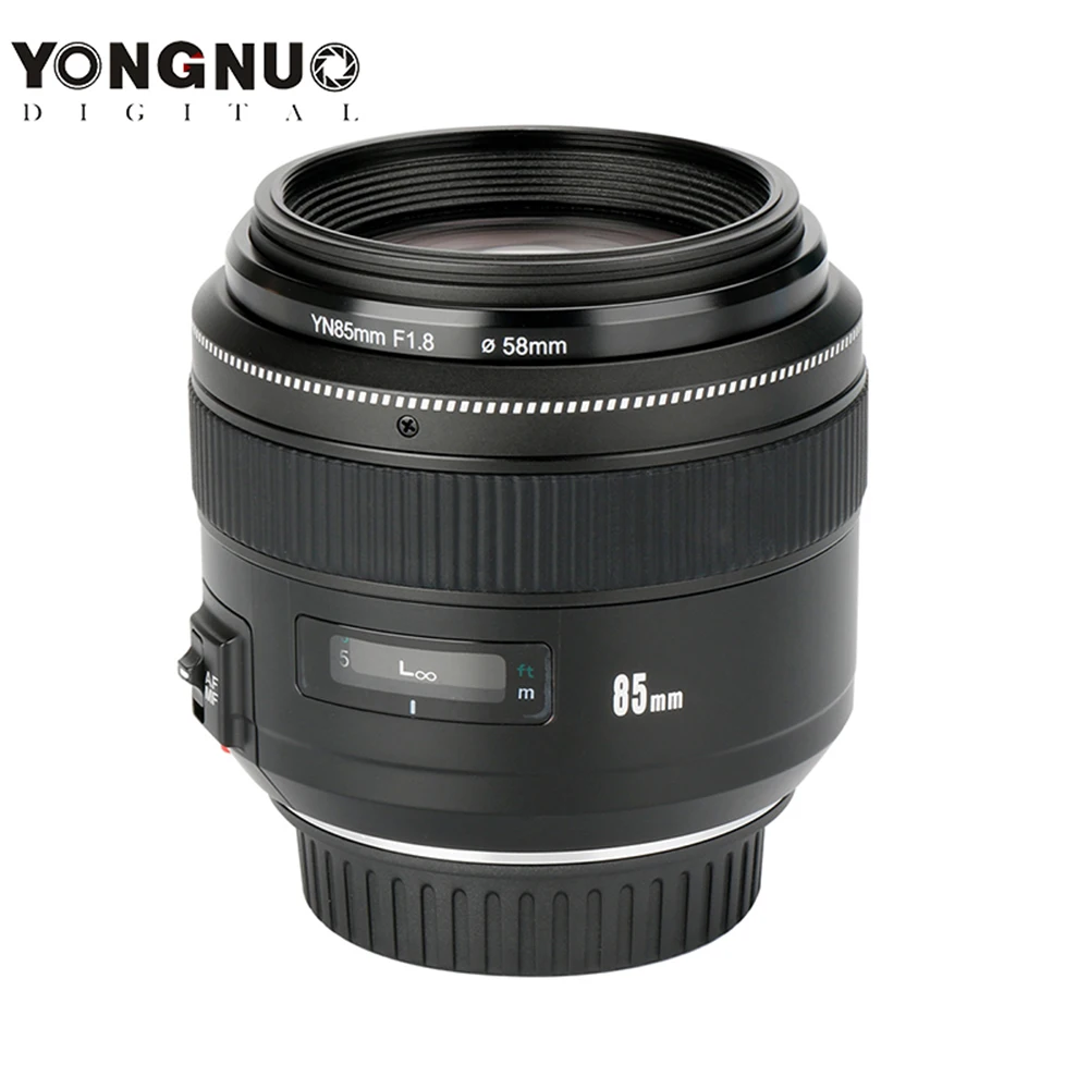 Светодиодная лампа для видеосъемки YONGNUO YN85mm F1.8 Камера объектив с фиксированным фокусным расстоянием для Canon EF крепление EOS 85 мм AF/MF Стандартный Средний телеобъектив с фиксированным фокусным расстоянием Камера объектив 5diii