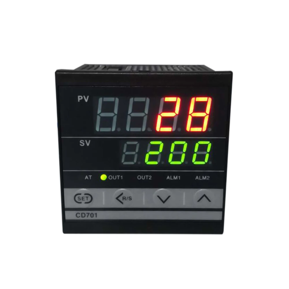 CD701 Профессиональный цифровой регулятор температуры PID двойной дисплей термометр метр открытый Терморегулятор с реле сигнализации