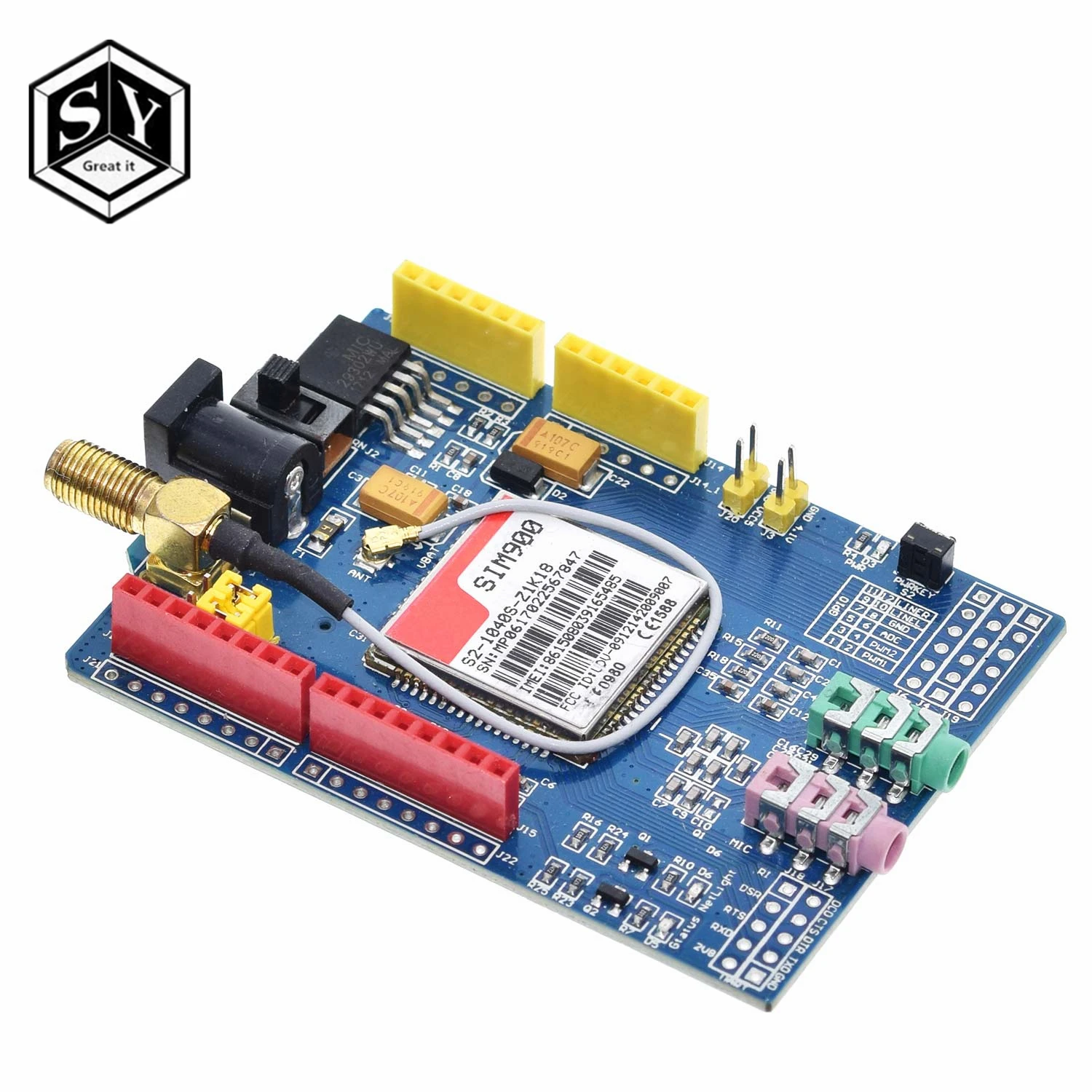 Здорово SIM900 850/900/1800/1900 МГц GPRS/GSM модуль макетной платы комплект для Arduino