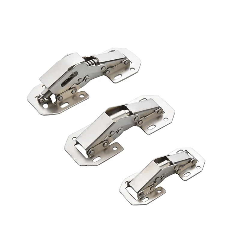 4PCS NAIERDI 3 Inch Cabinet Hydraulic Hinge 90 Degree No-Drilling Hole Cupboard Door Soft Close Hinges 4 Inch Furniture Hinge