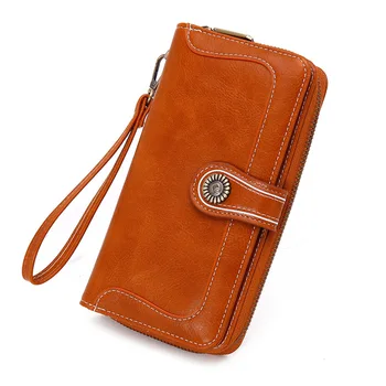 

Wallet Women Mobile Phone Bag Brand Designer Female PU Leather Long Womens Coin Wallets Purses Ladies Slim Card Holder Purse