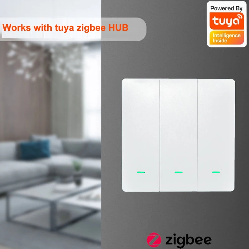 Lonsonho Zigbee умный Wifi переключатель 1 2 3 банды ЕС кнопочные переключатели работает с Tuya Zigbee концентратор беспроводной пульт дистанционного управления Google Home