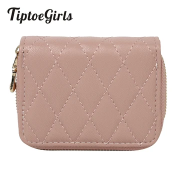 

Threads Zipper Short Girls Wallets Small Card Bag High Quality Leather Purse Pocket Small Short Wallet Coin Purse Card Holder