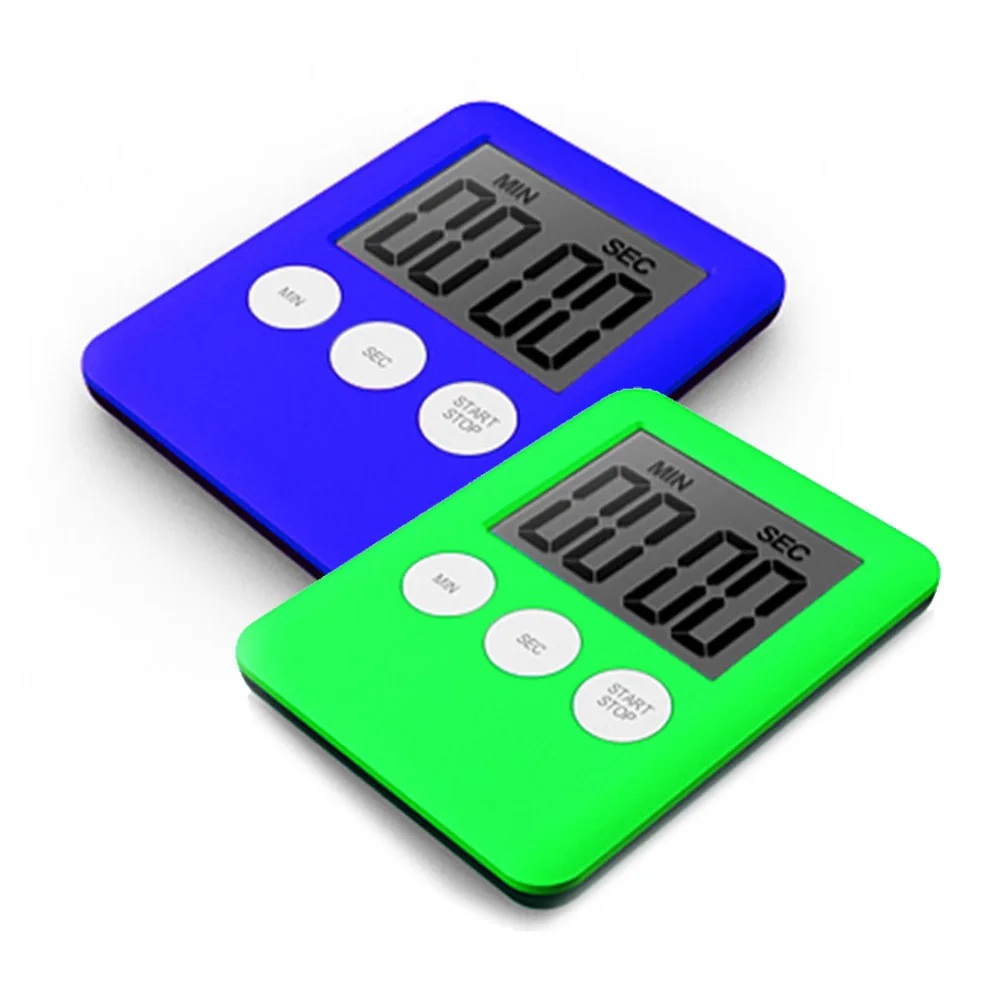 LCD Digital Bathroom Waterproof Shower Timer 7*5.3*0.9cm ABS Durable electric Button battery Simple operation