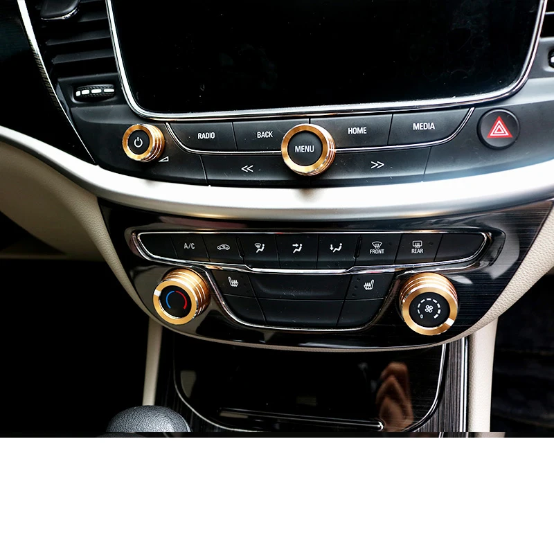 Lsrtw2017 для Защитные чехлы для сидений, сшитые специально для Opel Astra K автомобильный Кондиционер воздуха с центральным управлением переключатель планки интерьерные аксессуары - Название цвета: golden