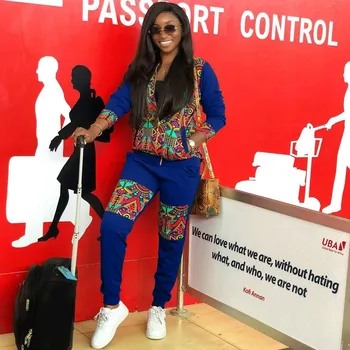 

2 Piece Outfit Long Pant Set Women Spring Fall Sweatshirt Jogging Trousers Zipper Pullover National Sportswear Suit Tracksuit