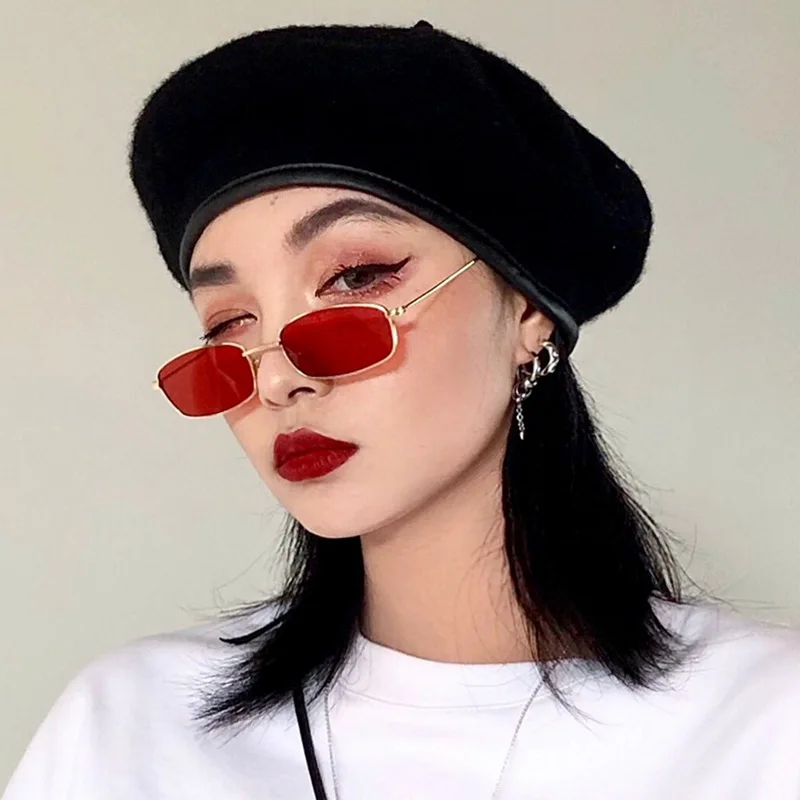 Small Rectangle Sunglasses For Women Retro Designer Sun Shades_voghion.com