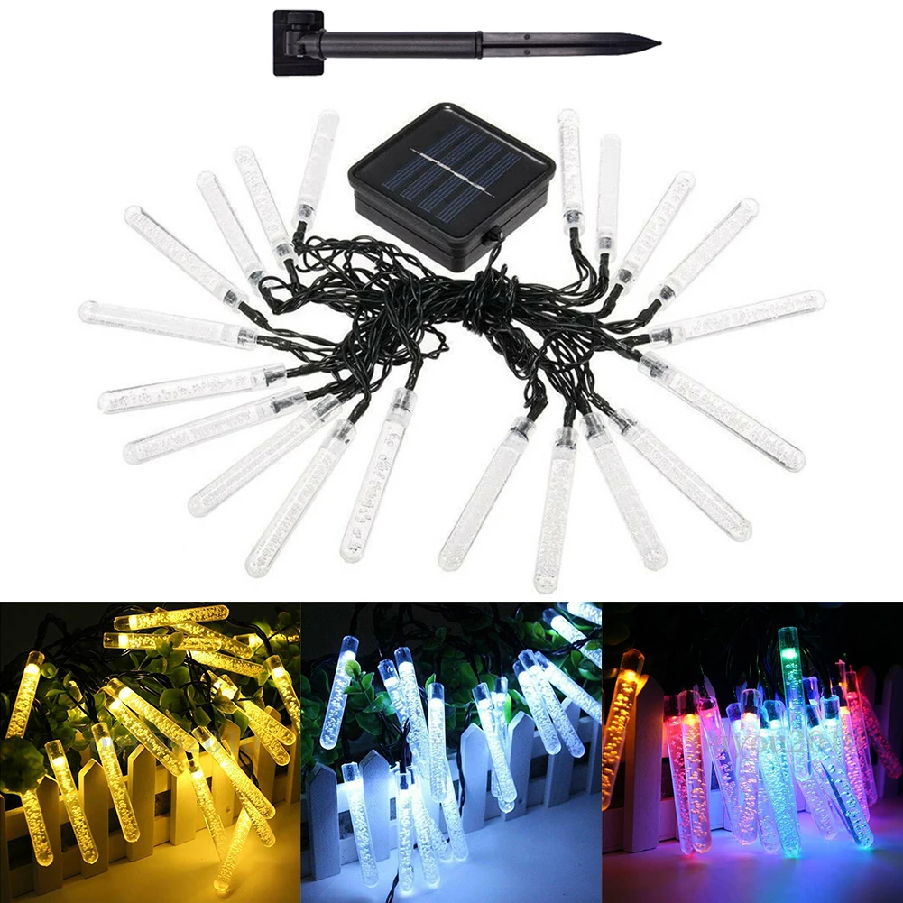 

20 LED Ice Cone String Light Crystal Ice Cone Christmas New Year Holiday Festival Fairy Lights Decoration WTL-20LED Solar Light
