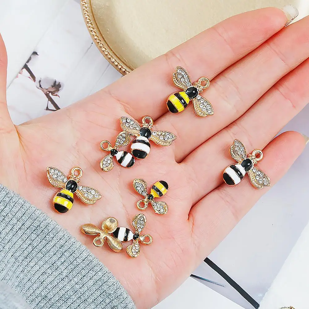 40 Ciondoli Ape In Lega Smaltata - Per Bracciali, Collane E Fai-da-Te Gioielli, Design Carino - Foto 6