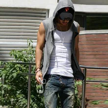 Летний жилет с капюшоном, жилет с капюшоном, стиль, с капюшоном, мужской жилет с капюшоном