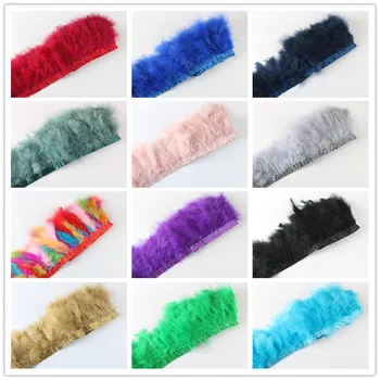 

2 Yard/Lot 10-15cm Marabou Feathers Trims Fringe Turkey Feathers for Crafts Ribbon Clothing Wedding Decoration Pheasant Plumas