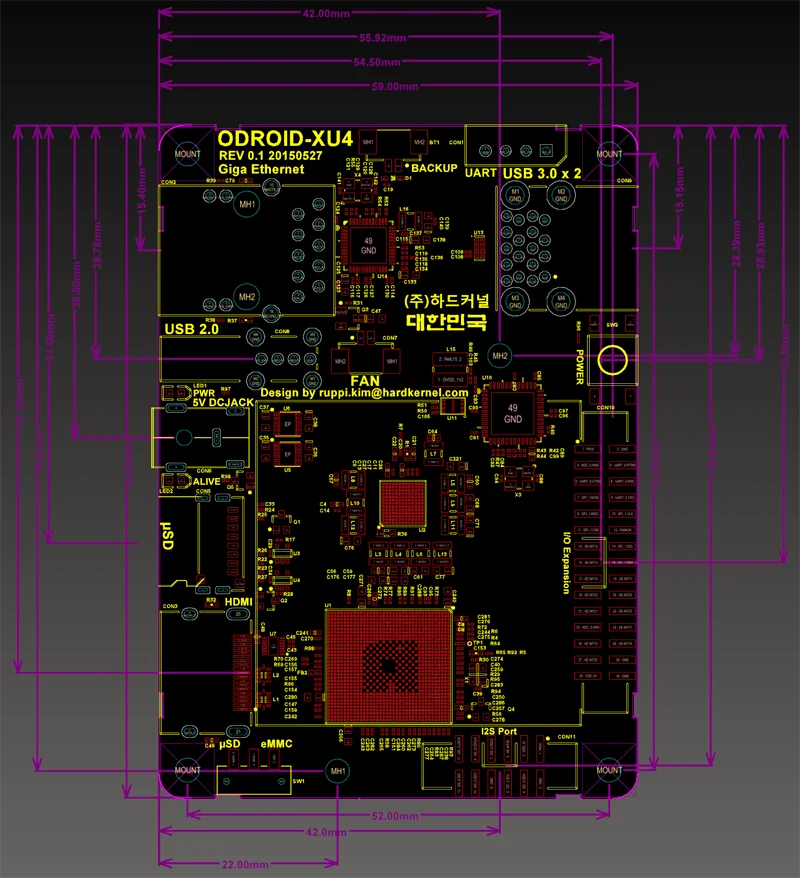 ODROID-XU4Q макетная плата, процессор Exynos5422, импортный