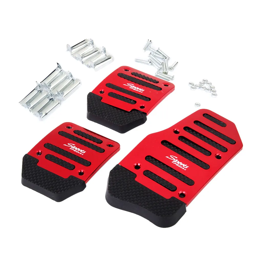 3 Pcs Sport MT Clutch Brake Pedal Interior for MT Vehicle Car Truck