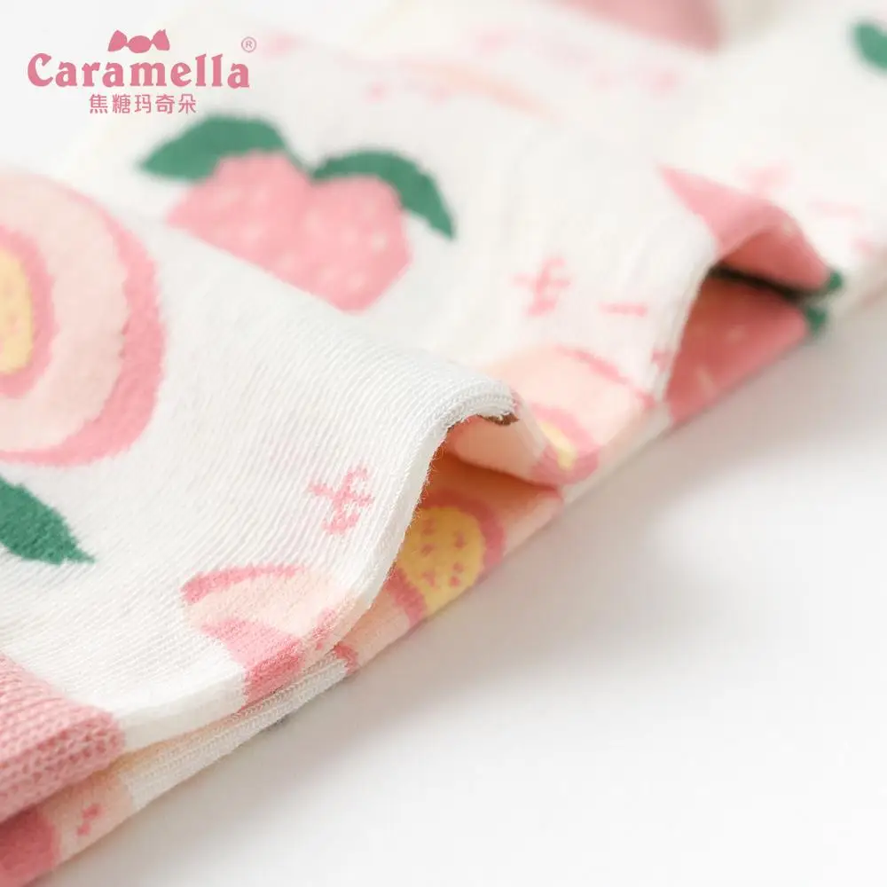 Caramella 3 пар/лот женские носки Харадзюку цветные фруктовые длинные хлопковые