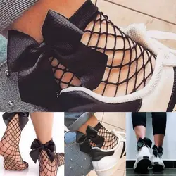 Vintage Women Fishnet Mesh Ruffle Short Ankle Socks Lace Socks