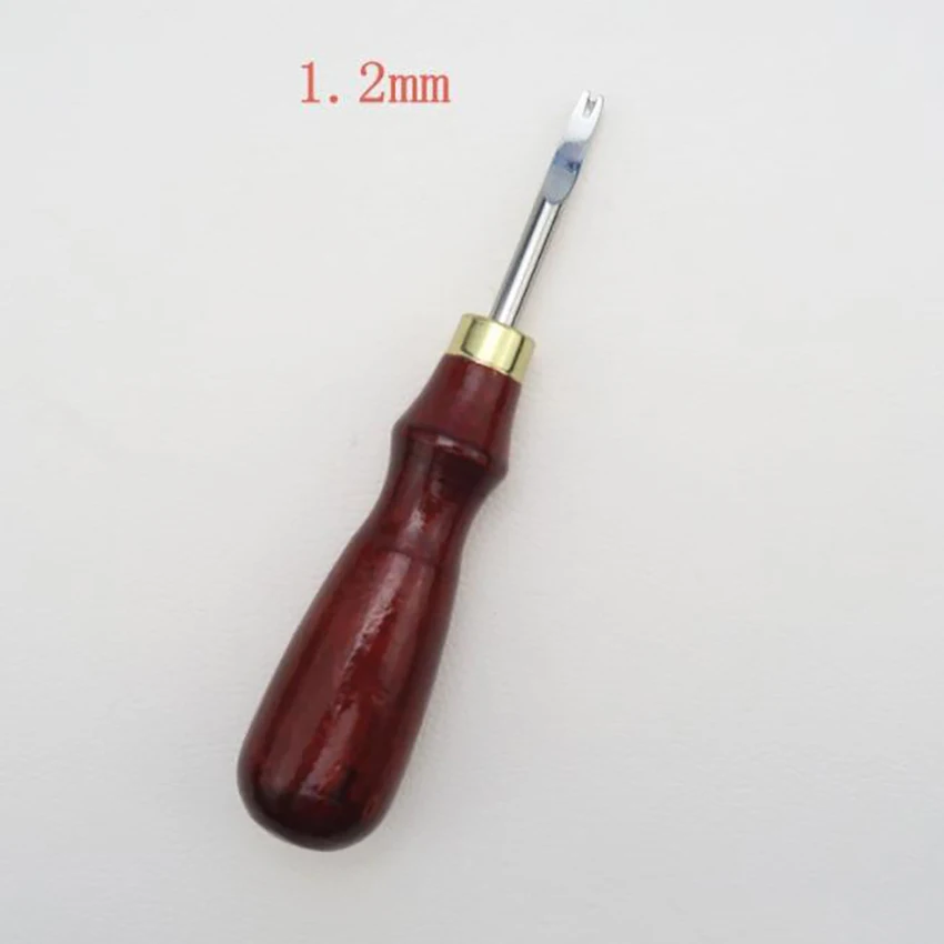 1.2mm Совершенно острый бук с цветной ручкой DIY Кожа ремесло Skiving триммер, кожа резка ручной работы инструмент - Цвет: 1.2mm