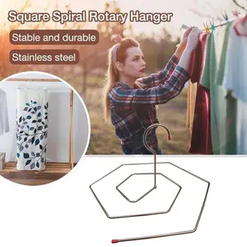 

Stainless Steel Drying Rack Spiral Shaped Hanger Rotating Quilt Blanket Storage Rack Space Saver Drying Rack