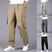 

Suitable Colorful Washable Leisure Mid-rise Man Pants Skin-friendly Man Casual Pants Thin for Home