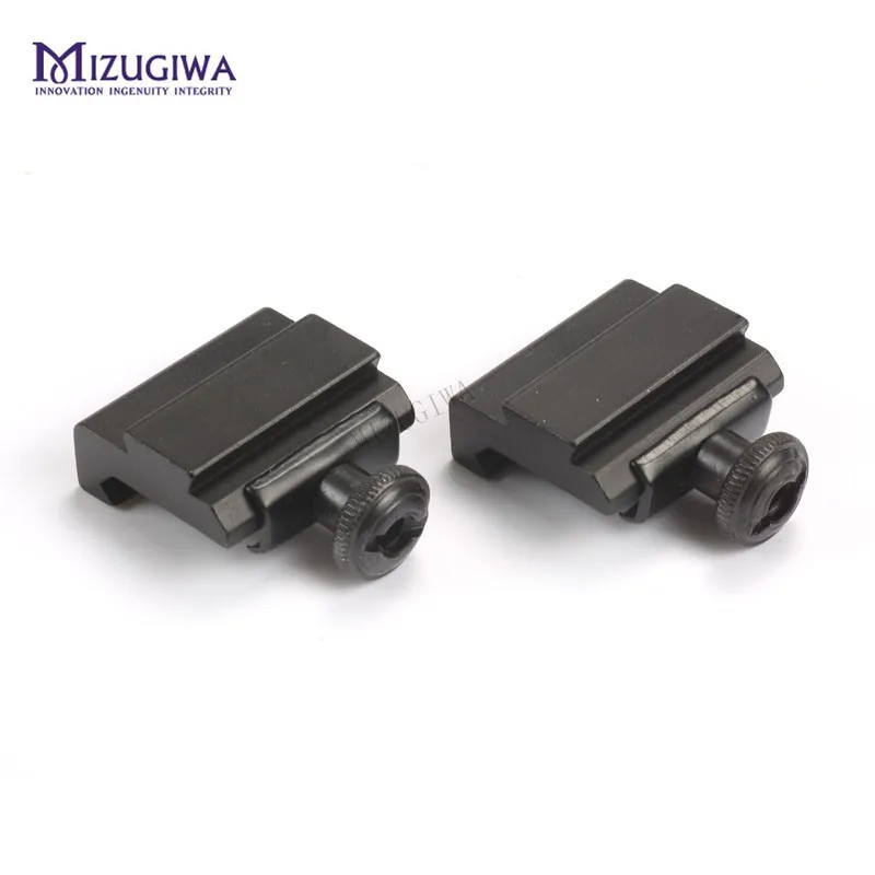 2 Pcs Scope Mount 20mm to 11mm Weaver Picatinny To Dovetail Rail Adapter Base Mount Flat Top Rail Pistol Airsoft Hunting