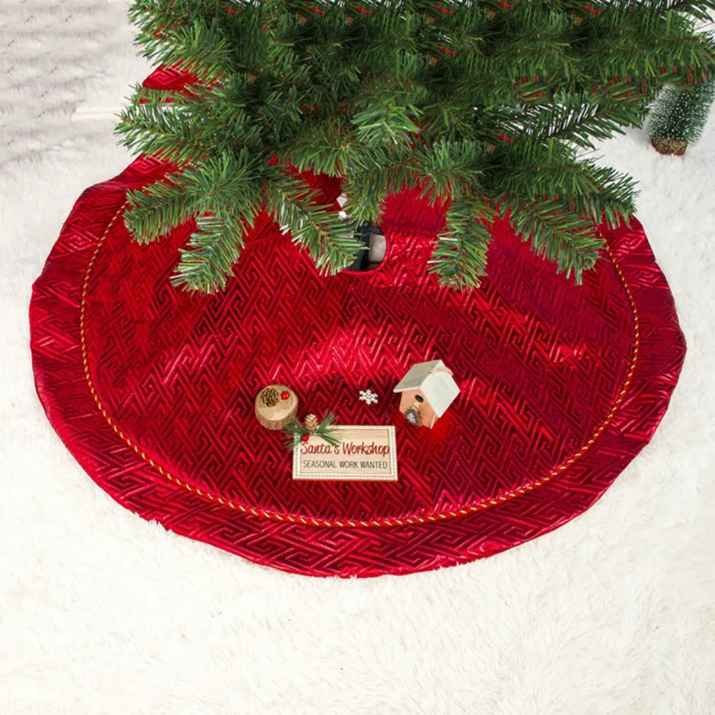 Модная Рождественская елка юбка ковер украшение 100 см Рождество для дома год Рождественский Декор