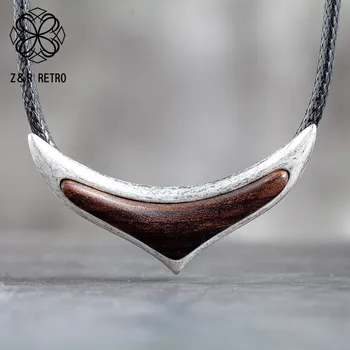 

Wood Choker Suspension Accessories Simple Female Pendant Jewelry on the Neck Decoration Large Massive Necklace for Birthday Gift